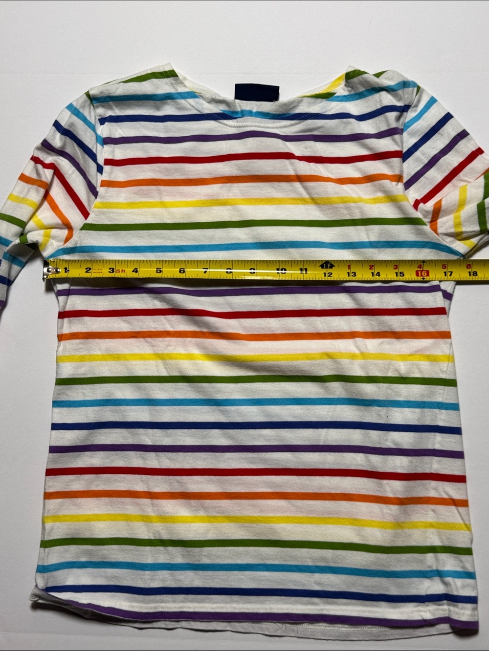 SAINT JAMES L'atelier Multicolor Rainbow Stripe Long-Sleeve Boat Neck Tee M - Picture 6 of 10